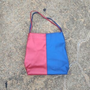 Clinique Pink and Blue Shoulder Bag